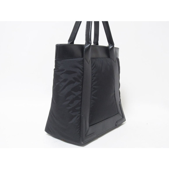 Balenciaga S Tote Black Leather Small Nylon Cabas - Picture 1 of 13